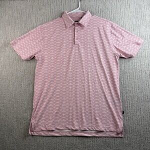 Breezy Gold Polo Men's Size Medium Pink Performance